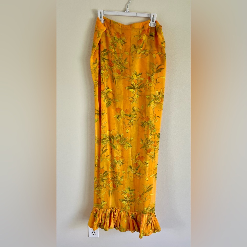 Coniglio Palm Beach- Oranges Yellow Maxi Pareo - New with Tags